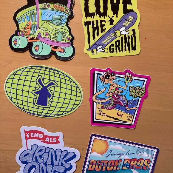 Lot of 12 Rare Hard to find Arizona Dutch Bros Christmas, Halloween stickers - Picture 3 of 4